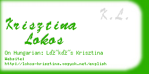 krisztina lokos business card